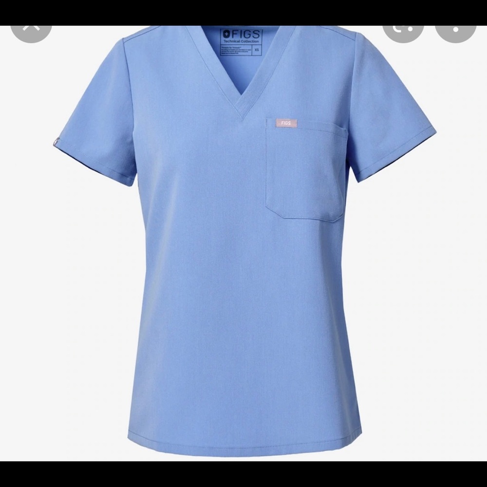 FIGS Women’s Ceil Blue Catarina Top Size Small
